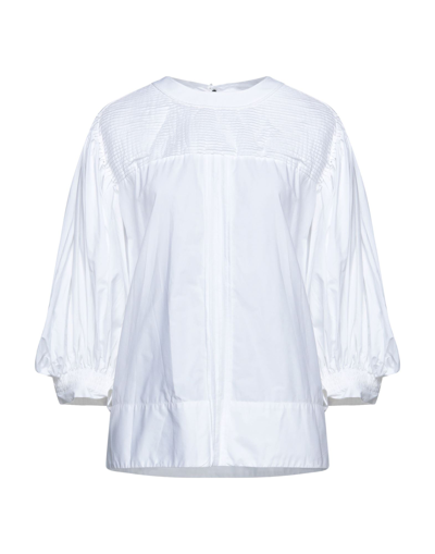 Shop Jil Sander Woman Top White Size 2 Cotton