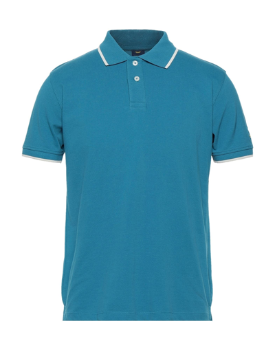 Shop Armata Di Mare Man Polo Shirt Turquoise Size 36 Cotton In Blue