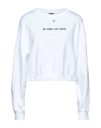 Shop Pinko Woman Sweatshirt White Size L Cotton