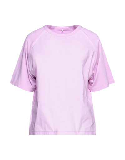 Shop Off Woman T-shirt Lilac Size S Cotton, Elastane In Purple