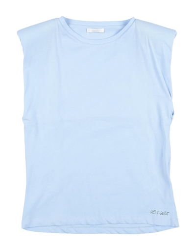 Shop L:ú L:ú By Miss Grant Toddler Girl T-shirt Sky Blue Size 7 Cotton, Elastane