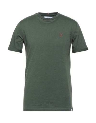 Shop Les Deux Man T-shirt Military Green Size S Cotton