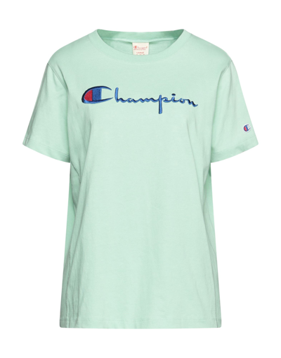 Shop Champion Woman T-shirt Light Green Size M Cotton