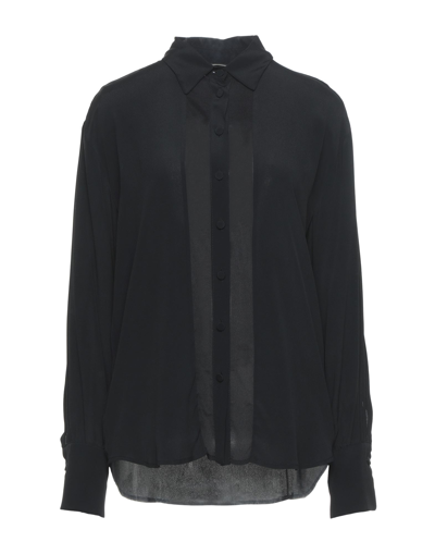 Shop Atos Lombardini Woman Shirt Black Size L Acetate, Silk, Polyester