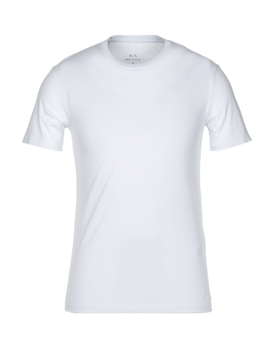 Shop Armani Exchange Man T-shirt White Size Xs Pima Cotton