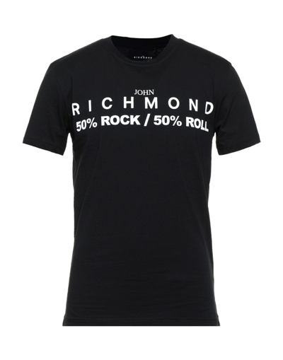 Shop John Richmond Man T-shirt Black Size S Cotton