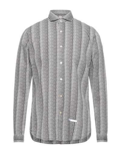 Shop Dnl Man Shirt Grey Size 16 ½ Cotton, Polyamide