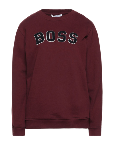 Shop Hugo Boss Sweatshirts In Maroon