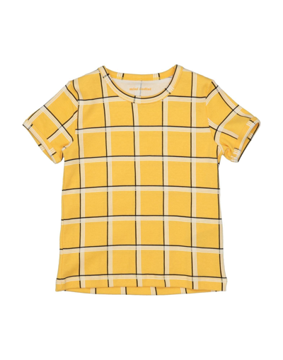 Mini Rodini T-shirts In Yellow