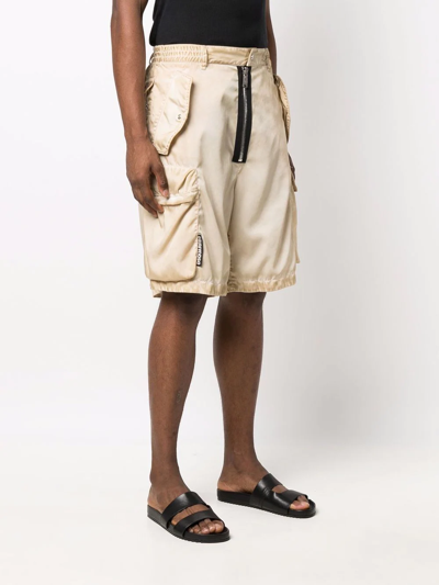 Shop Dsquared2 Oversized Cargo Shorts In Neutrals