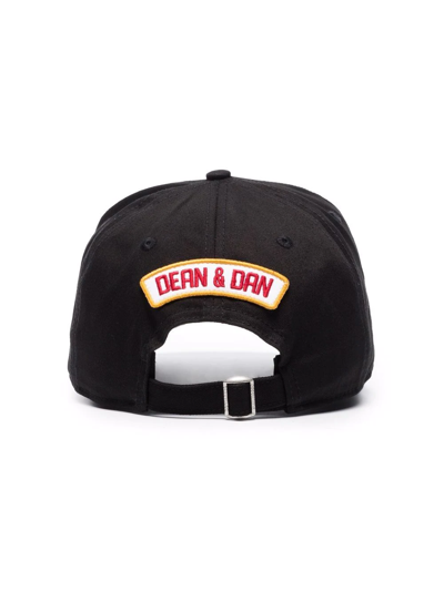 Dsquared2 Black 1964 Logo Patch Baseball Cap In Black