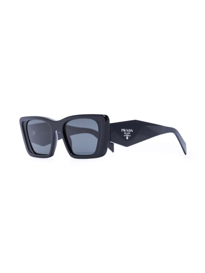 Prada Oversized Rectangular-frame Sunglasses In Schwarz