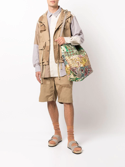 Engineered Garments Field Animal-print Gilet In Brown