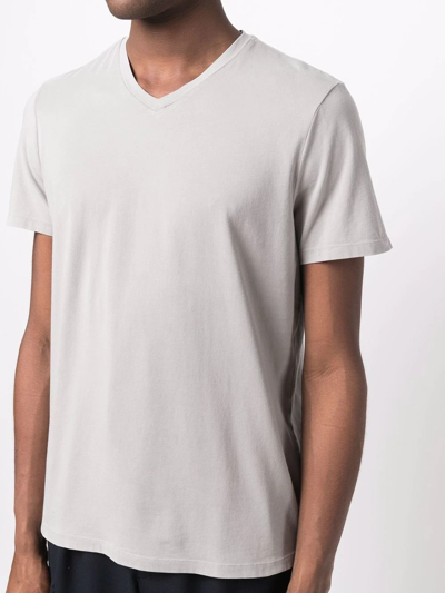 Shop Majestic V-neck T-shirt In Grau