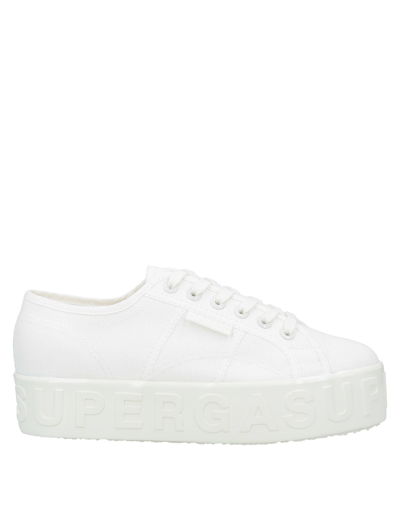 Shop Superga Woman Sneakers White Size 9 Textile Fibers