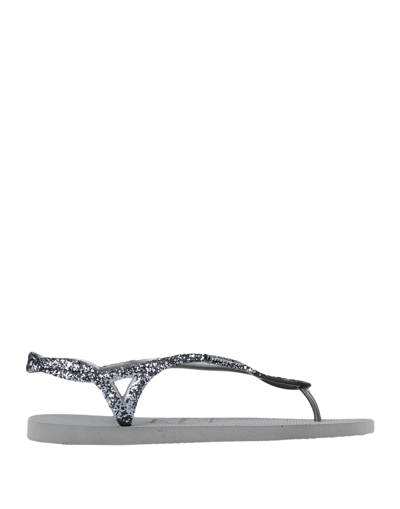 Havaianas Toe Strap Sandals In Grey