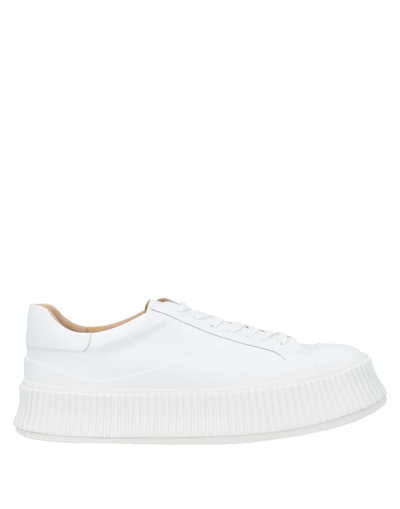 Shop Jil Sander Man Sneakers White Size 11 Soft Leather
