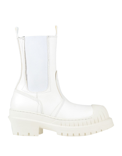 Shop Acne Studios Woman Ankle Boots White Size 8 Soft Leather
