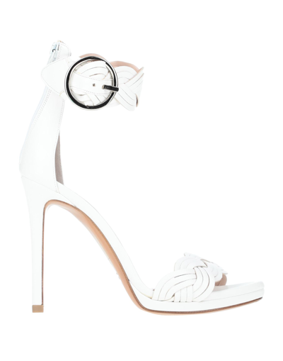 Shop Albano Woman Sandals White Size 10 Textile Fibers