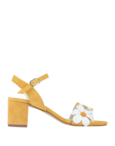 Shop Carlo Pazolini Woman Sandals Ocher Size 7 Soft Leather