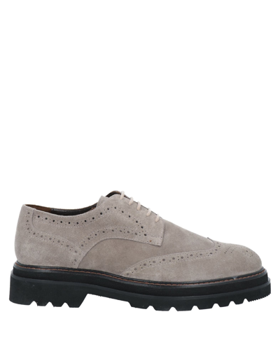 Shop Carpe Diem Man Lace-up Shoes Dove Grey Size 9 Soft Leather