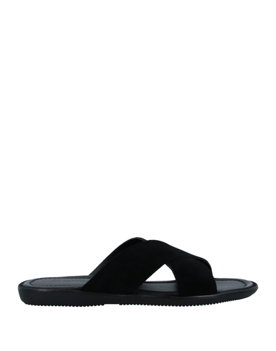 Shop Doucal's Man Sandals Black Size 11 Soft Leather