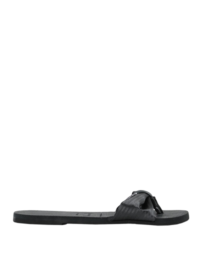 Havaianas Toe Strap Sandals In Grey