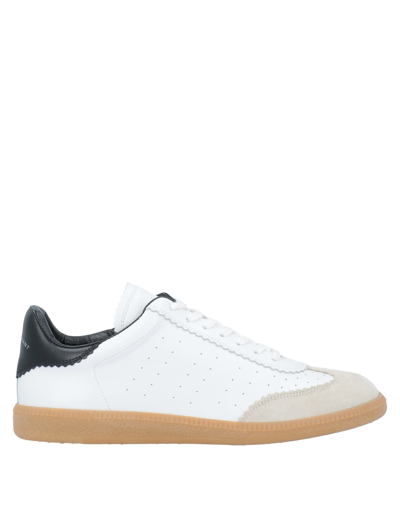 Shop Isabel Marant Man Sneakers White Size 7 Bovine Leather