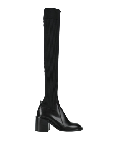 Jil Sander Knee Boots In Black