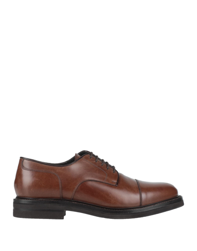 Shop Brunello Cucinelli Lace-up Shoes In Brown