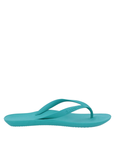 Shop A.testoni Toe Strap Sandals In Green