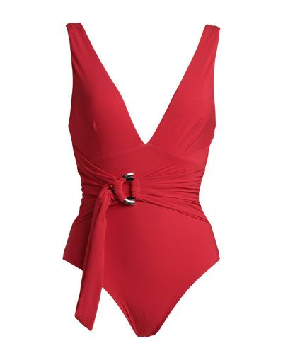 Shop Moeva Woman One-piece Swimsuit Red Size 6 Polyamide, Elastane