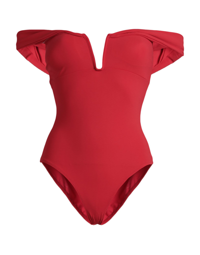 Shop Moeva One-piece Swimsuits In Red