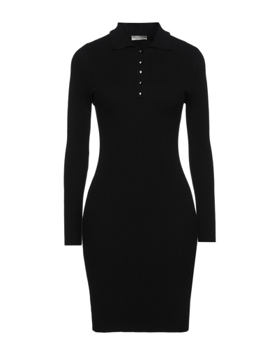 Shop Cashmere Company Woman Mini Dress Black Size 10 Wool, Cashmere, Nylon, Elastane