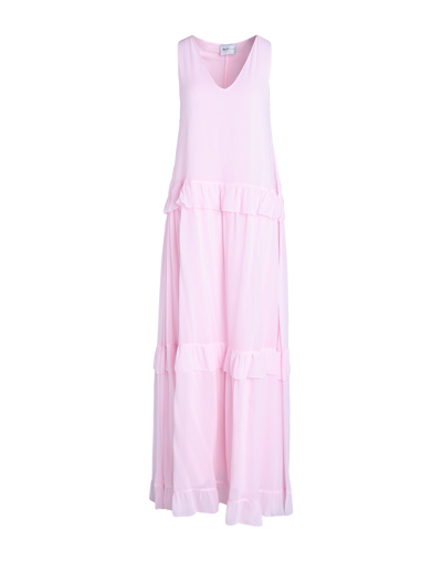 Shop Be Blumarine Woman Long Dress Pink Size 8 Viscose