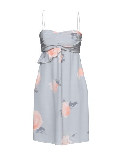 Shop Emporio Armani Woman Mini Dress Light Grey Size 8 Silk