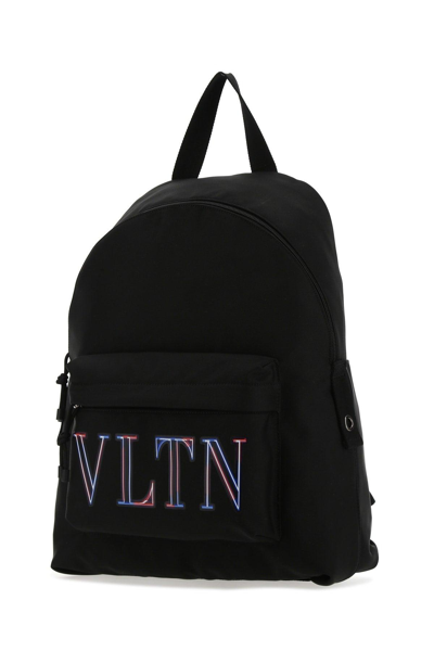 Shop Valentino Neon Vltn Backpack In Nero/multicolor