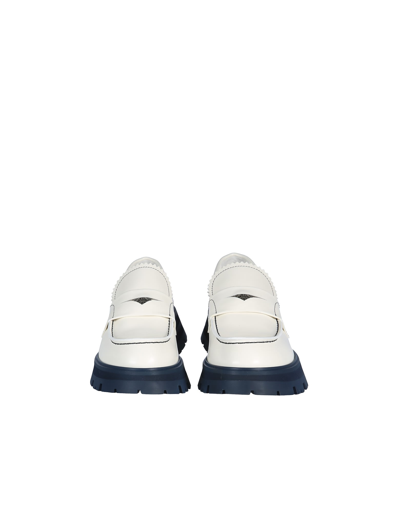 Shop Alexander Mcqueen Wander Loafers In White