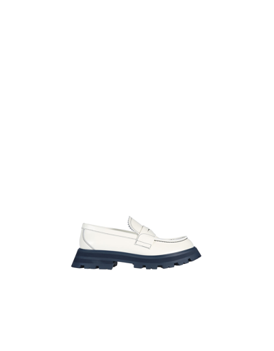 Shop Alexander Mcqueen Wander Loafers In White