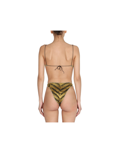 Shop Oseree Safari Bikini In Gold