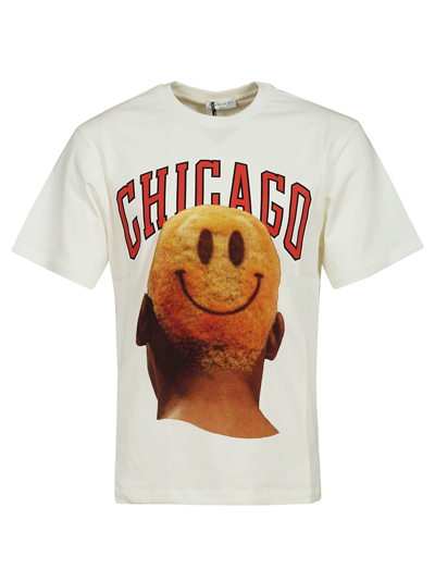 Shop Ih Nom Uh Nit T-shirt Relaxed Fit With Chicago In Off White