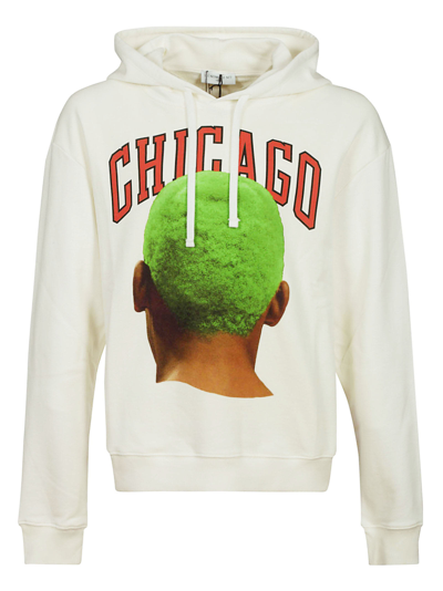 Shop Ih Nom Uh Nit Hoodie With Chicago In Off White
