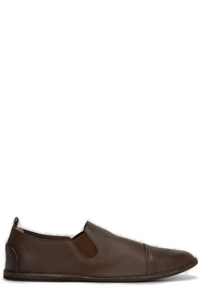 Shop Marsèll Marsell Round Toe Slip-on Loafers In Cioccolato