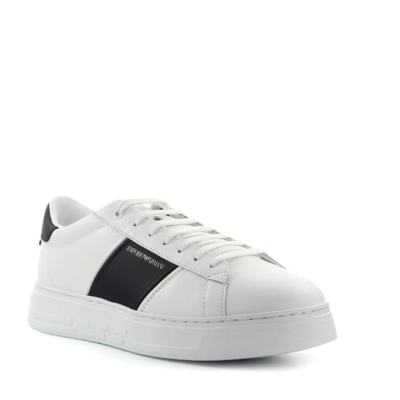 Accountant Wennen aan vingerafdruk Emporio Armani White And Black Sneaker With Logo | ModeSens