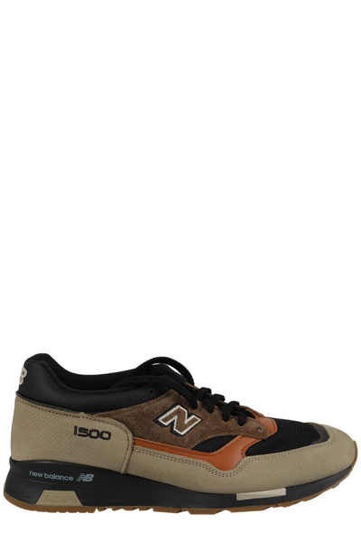 Shop New Balance Made In Uk 1500 Lace-up Sneakers In Tan/black Multi