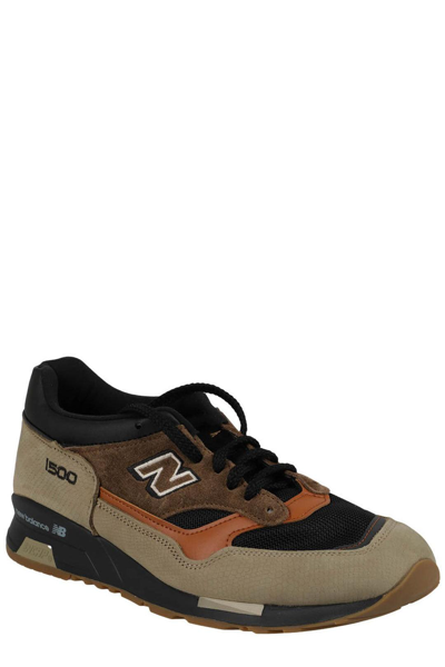 Shop New Balance Made In Uk 1500 Lace-up Sneakers In Tan/black Multi