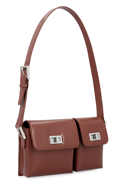 Shop By Far Baby Billy Leather Crossbody Bag In Brown