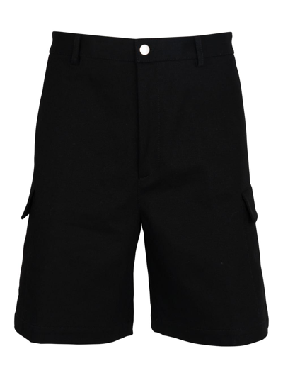 Shop Bottega Veneta Flared Cargo Shorts In Nero