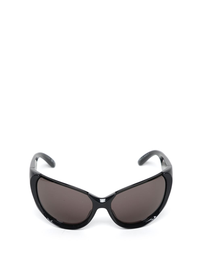 Shop Balenciaga Xpander Butterfly Sunglasses In Black
