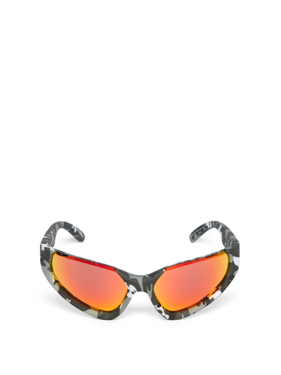 Shop Balenciaga Xpander Butterfly Sunglasses In Orange